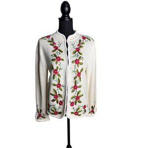 Vintage 90s Designers Originals Studio Joy Women's Holiday Cardigan M